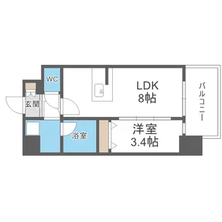 エスリードレジデンス大阪福島シティスクエア【6階】の間取り
