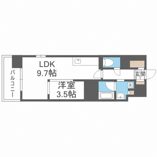 サムティ上町台龍造寺【4階】の間取り