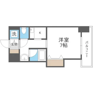 ブリリアン夕陽丘【6階】の間取り