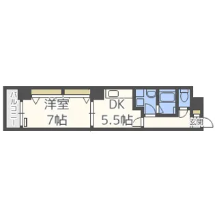 ラ・フォーレ島之内Ⅱ【4階】の間取り