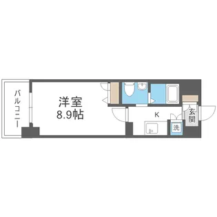 ルクレ京橋【5階】の間取り