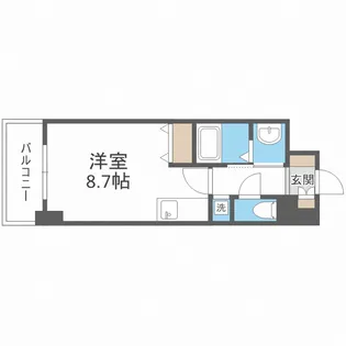ウィスタリア新北野【9階】の間取り