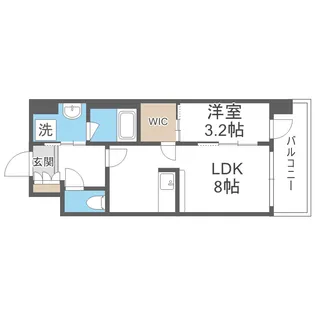 コンフォリア・リヴ京橋【3階】の間取り