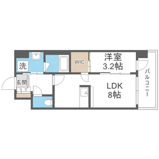 コンフォリア・リヴ京橋【4階】の間取り