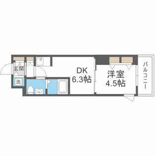 TLRレジデンス本町WEST【9階】の間取り