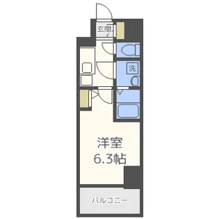 エスリード難波セントラル【2階】の間取り
