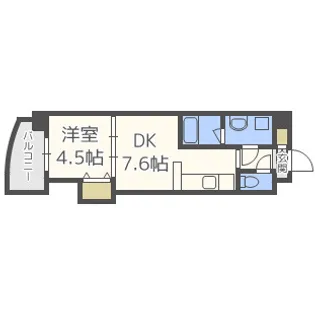 ルクレ新大阪レジデンス【3階】の間取り