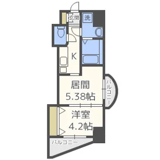 Luxe新大阪SOUTH【1階】の間取り