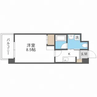 EbyU新大阪【4階】の間取り