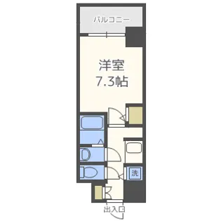 S-RESIDENCE新大阪駅前【3階】の間取り