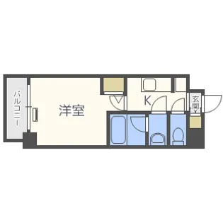 ルクレ新町レジデンス【8階】の間取り