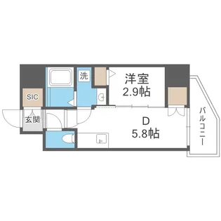 セレニテ日本橋エクラ【5階】の間取り