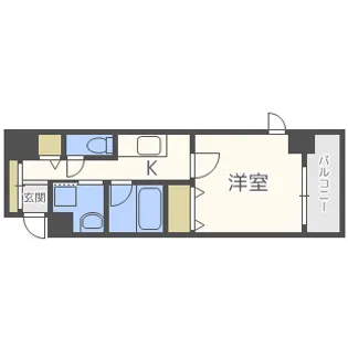W.O.B HONMACHI-WEST【8階】の間取り
