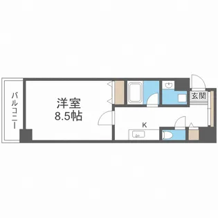 W.O.B HONMACHI-WEST【7階】の間取り