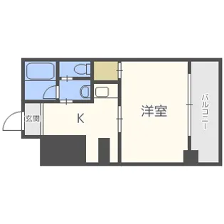 W.O.B HONMACHI-WEST【5階】の間取り