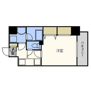 パークフラッツ野田阪神駅前【12階】の間取り