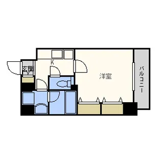 パークフラッツ野田阪神駅前【13階】の間取り