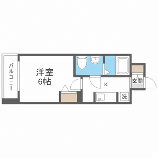 SERENiTE北浜【15階】の間取り