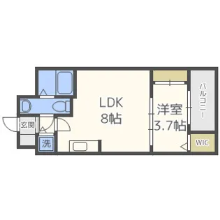 SERENiTE北浜【2階】の間取り