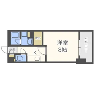 アスヴェル阿波座BLUE EARTH【7階】の間取り