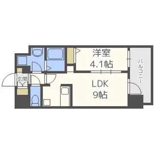 アドバンス新大阪ウエストゲートⅡ【12階】の間取り