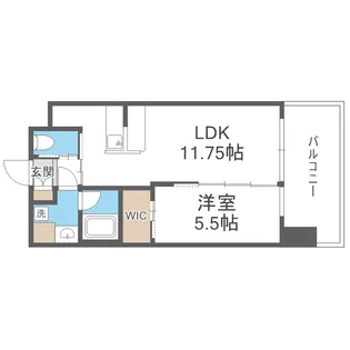 プレジオ三国EURO【6階】の間取り