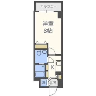ルクレ難波【3階】の間取り
