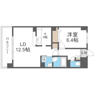 レジディア城北公園通【5階】の間取り