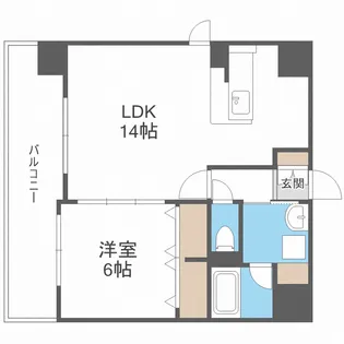 レジディア城北公園通【5階】の間取り