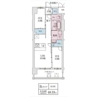 スプランディッド城東関目【4階】の間取り