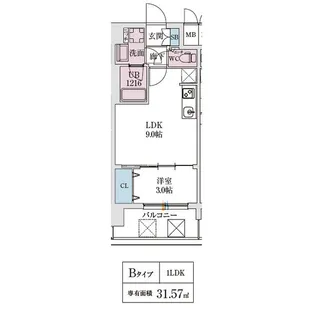 スプランディッド弁天町WEST【2階】の間取り