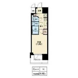 スプランディッド十三本町【4階】の間取り