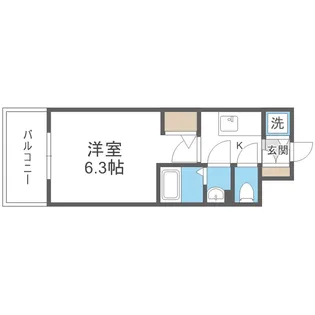 エスリードレジデンス大阪ザ・クラス【5階】の間取り