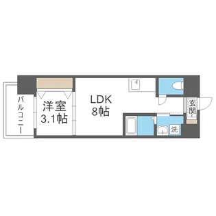 セオリー大阪ハーバーDOOR 【7階】の間取り