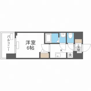 プレサンス四天王寺前夕陽ヶ丘 凛宮【5階】の間取り