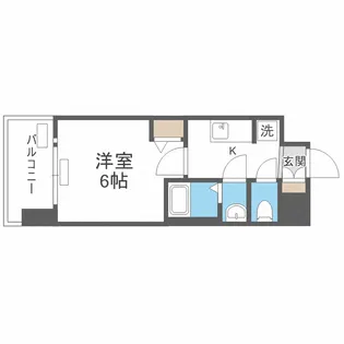 プレサンス四天王寺前夕陽ヶ丘 凛宮【4階】の間取り
