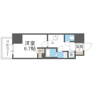 Metrosa谷町六丁目North【13階】の間取り