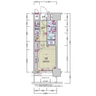 プレサンス鶴橋トレヴィエ【3階】の間取り