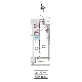 スプランディッドライズ新大阪ノース【12階】の間取り