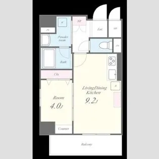 ラフィット松屋町【5階】の間取り