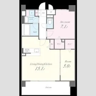 メゾンドボヌール弁天町【1階】の間取り