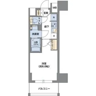 Metrosa谷町六丁目South【11階】の間取り
