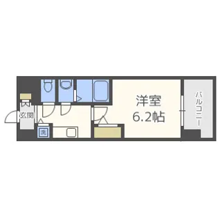 エスリード中之島SOUTH【13階】の間取り