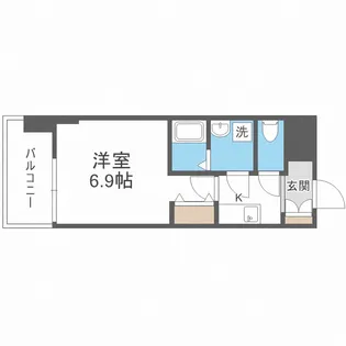 Live Casa城東中央【6階】の間取り