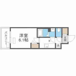 プレサンス THE TENNOJI 逢阪トゥルー【6階】の間取り