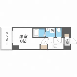 エスリードレジデンス大阪弁天町【6階】の間取り