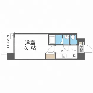 セオリー天王寺南DOOR【5階】の間取り