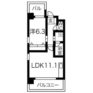 ARROW FIELDS壱番館【8階】の間取り
