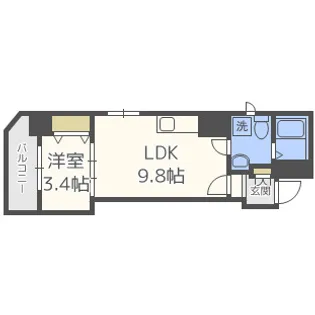 JESUS SQUARE namba【7階】の間取り
