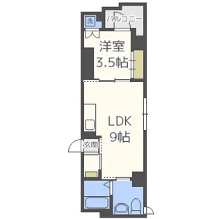 JESUS SQUARE nippombashi【3階】の間取り